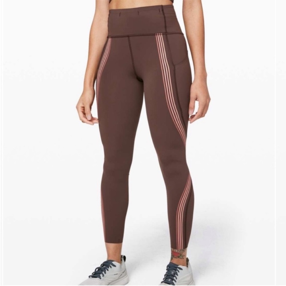 Lululemon Speed Light Tight 25” / Cherry‎ Cola / Coral Kiss / SZ 4